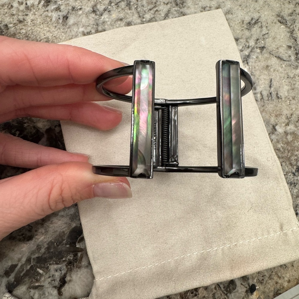 Black and Iridescent Kendra Scott Cuff Bracelet